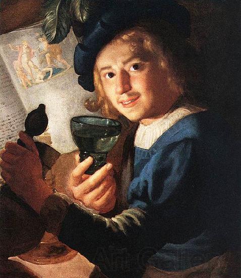 Gerard van Honthorst Young Drinker France oil painting art